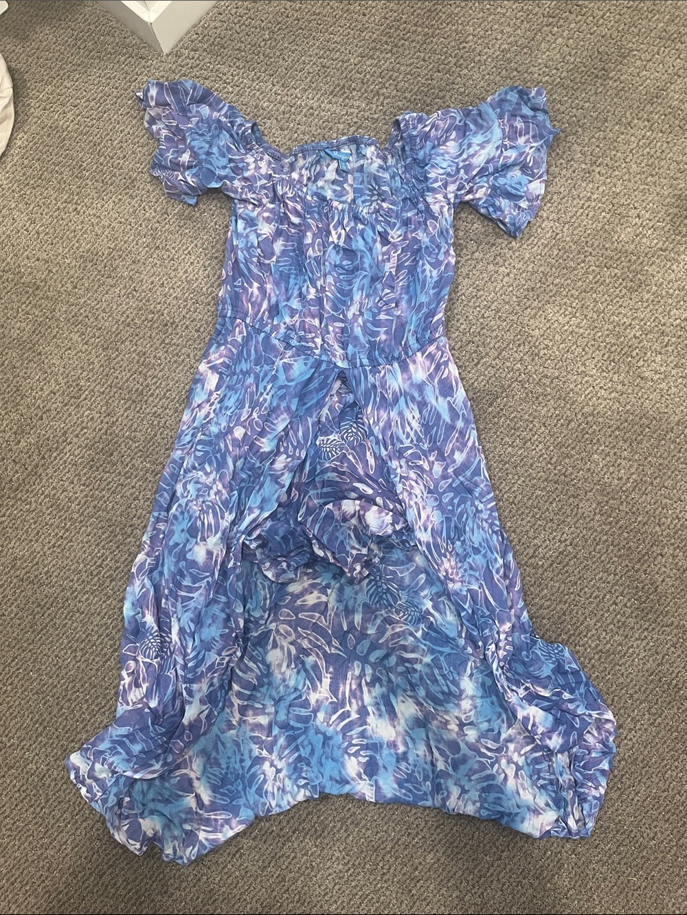 Blue Ginger Floral Girls' Skort Hawaiian Dress